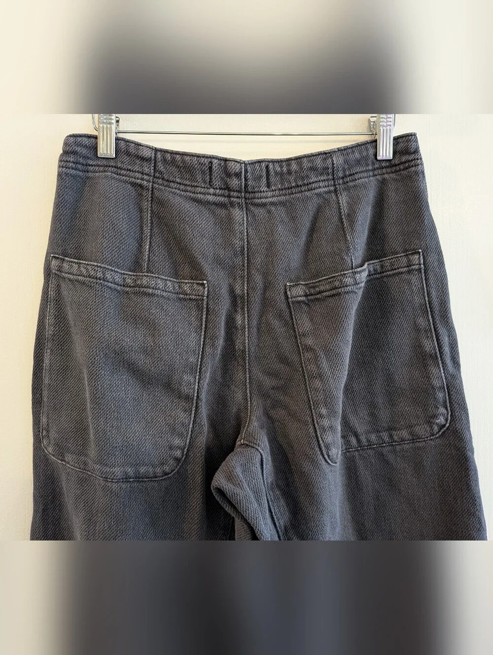 Free People We the Free Osaka Mid-Rise Barrel Jeans Baggy Pants Black Size 26
